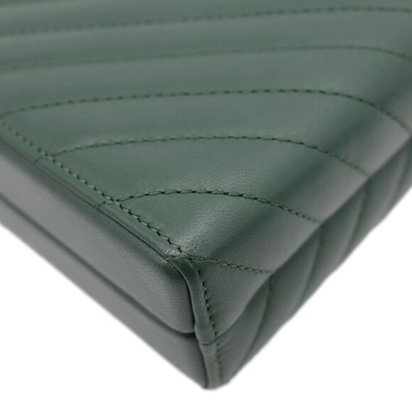 Chanel  Reissue Box Chevron Lambskin Leather Clutch Bag Green - Picture 6 of 13